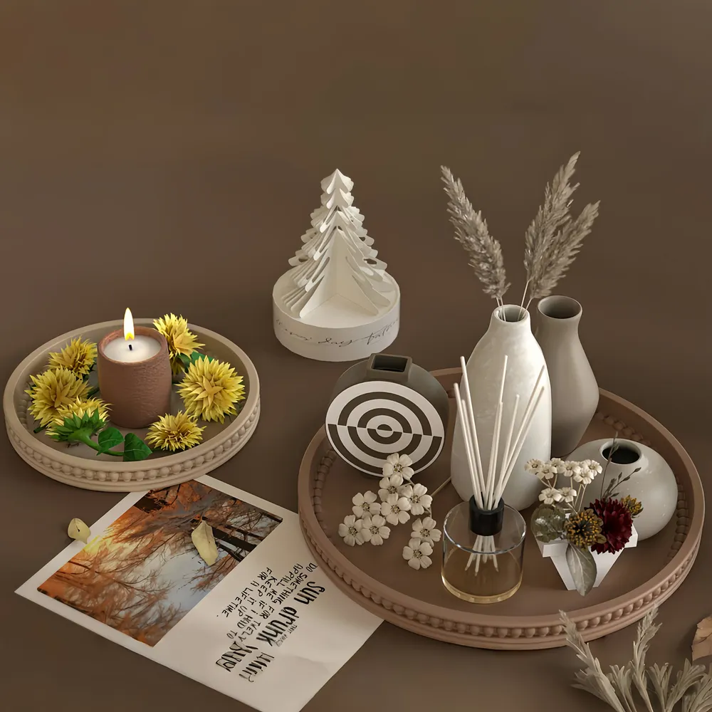 Moule silicone plateau rond mousse béton résine