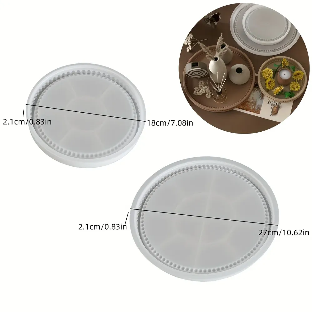 Moule silicone plateau rond mousse béton résine