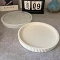 Moule silicone plateau rond rayé jardinière béton – 1