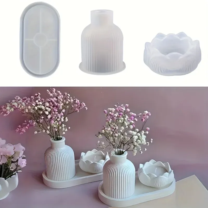 Moule silicone plateau vase lotus arrangement floral