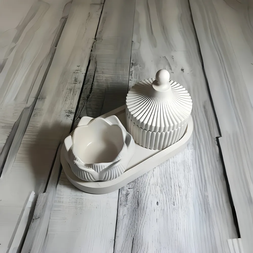 Moule silicone plateau vase lotus arrangement floral