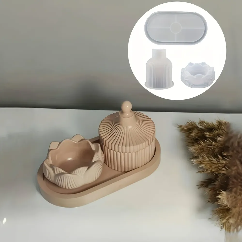 Moule silicone plateau vase lotus arrangement floral