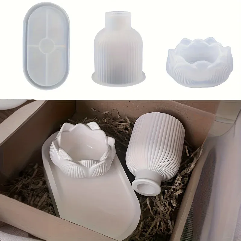 Moule silicone plateau vase lotus arrangement floral