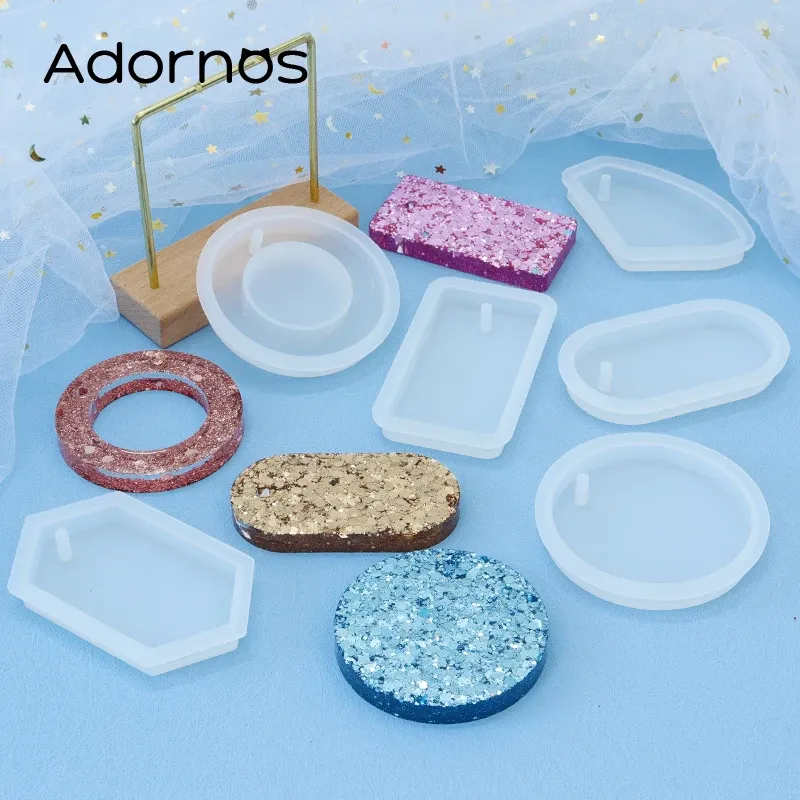 Moule silicone porte-clés rond irrégulier pour bijoux