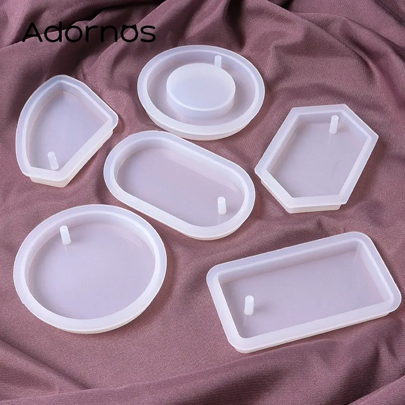 Moule silicone porte-clés rond irrégulier pour bijoux