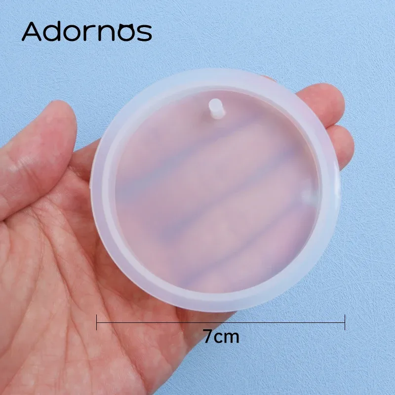 Moule silicone porte-clés rond irrégulier pour bijoux