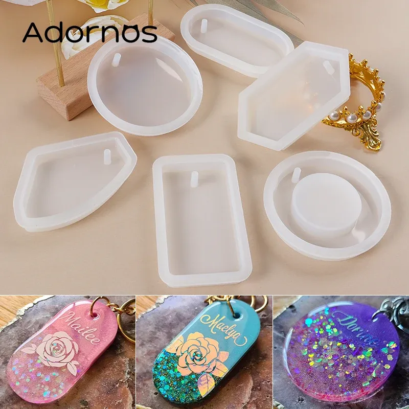 Moule silicone porte-clés rond irrégulier pour bijoux
