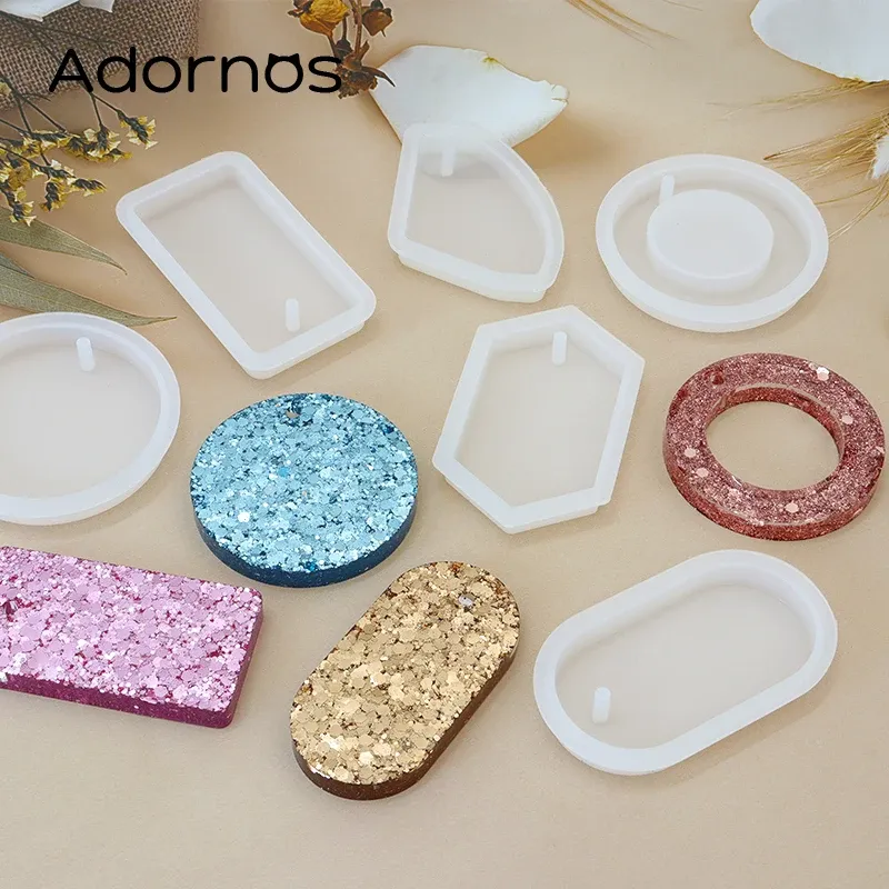 Moule silicone porte-clés rond irrégulier pour bijoux