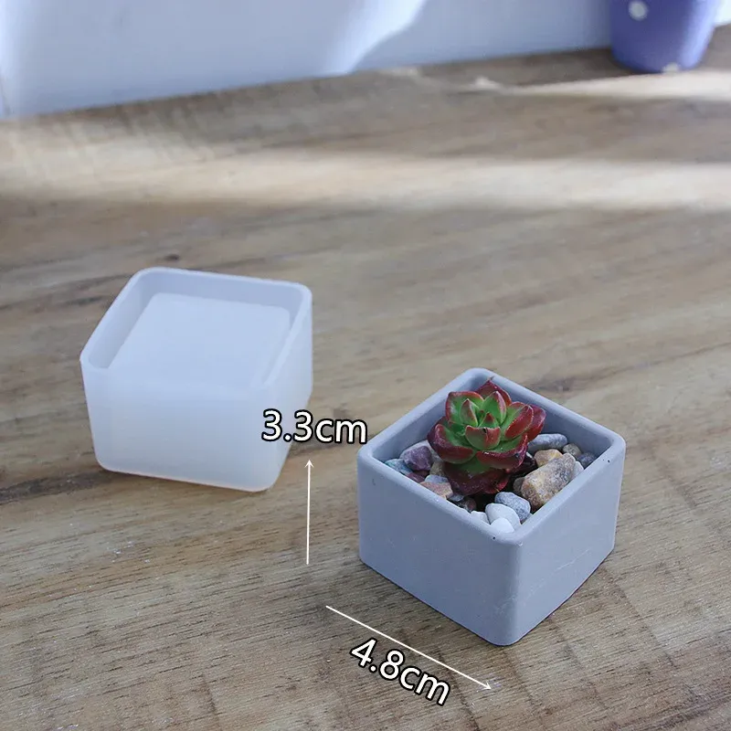 Moule silicone pot de fleur et boîte rangement pour résine