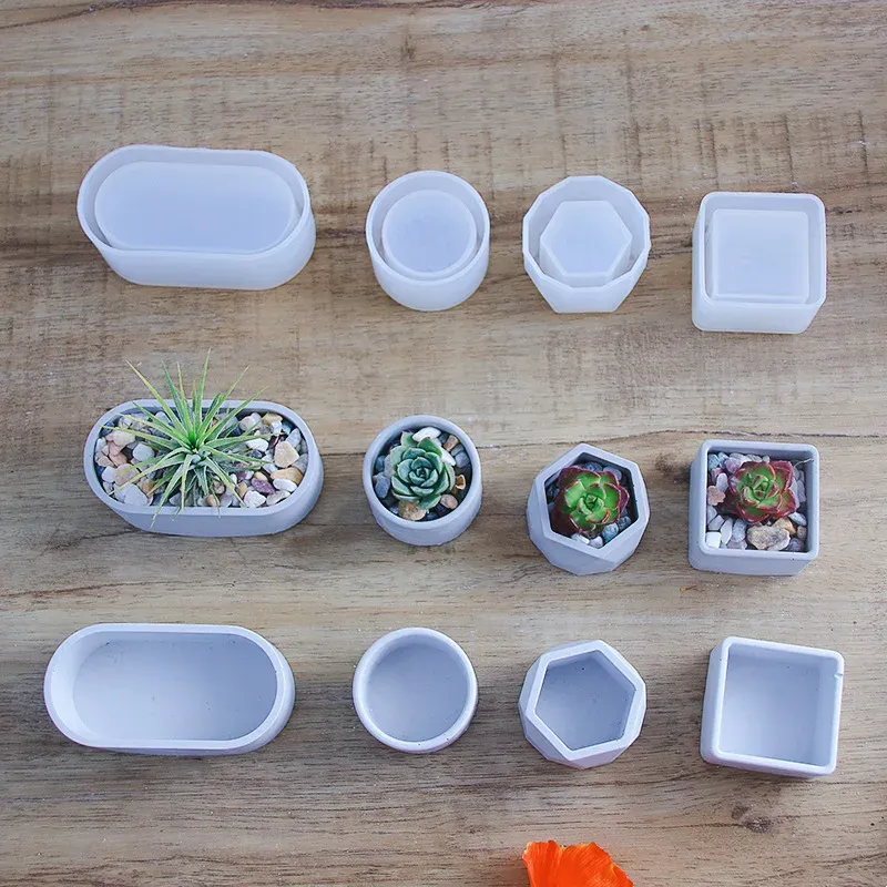 Moule silicone pot de fleur et boîte rangement pour résine