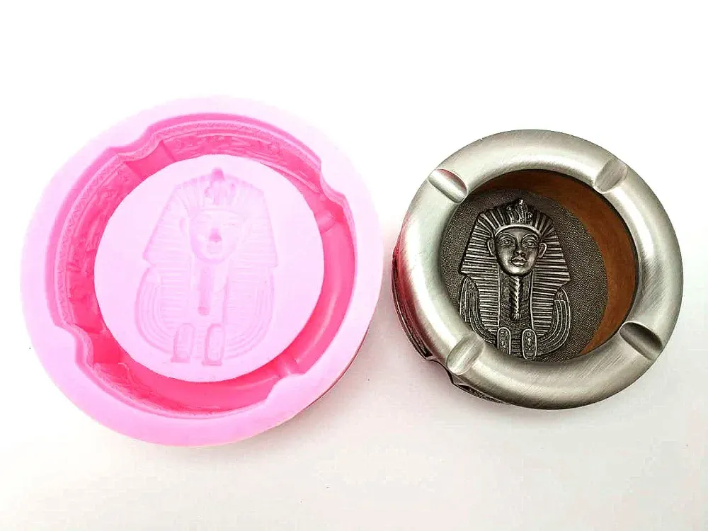 Moule silicone pot fleur Pharaon, cendrier, béton, plâtre