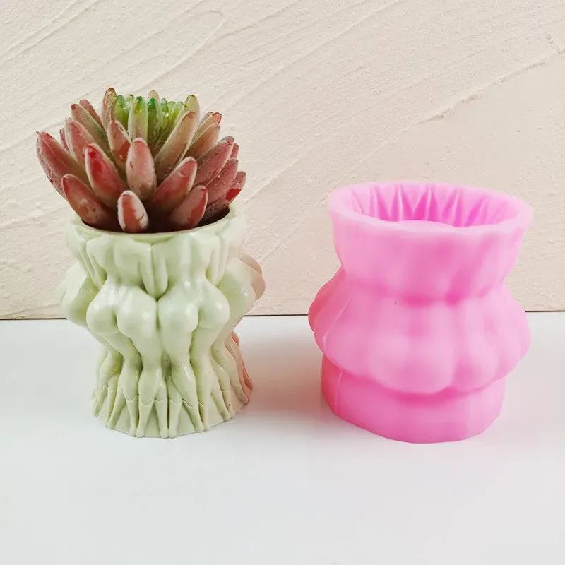 Moule silicone pot fleur sexy, cendrier, porte-stylo, ornement