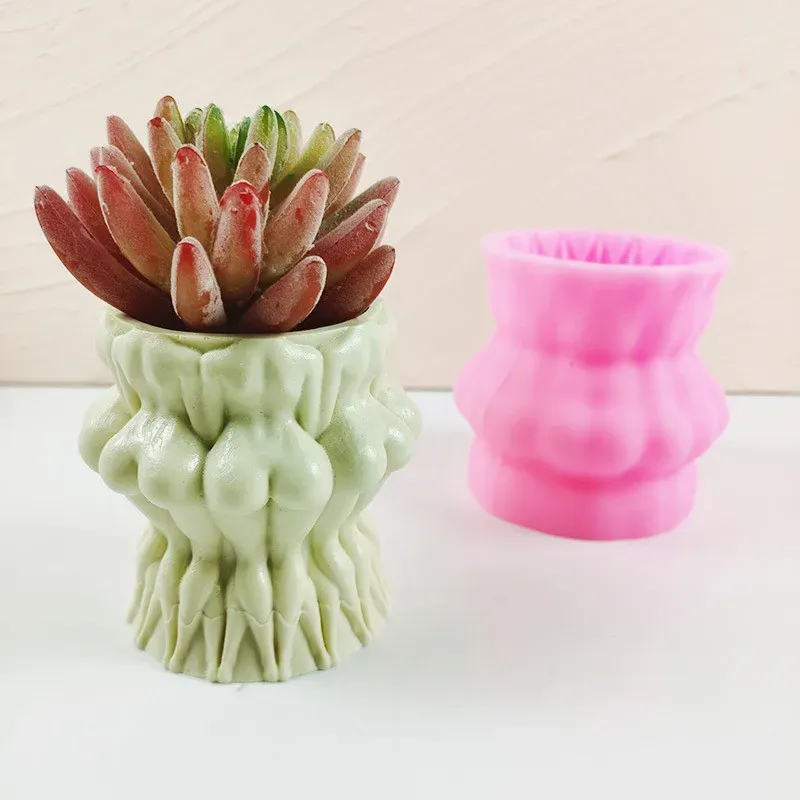 Moule silicone pot fleur sexy, cendrier, porte-stylo, ornement