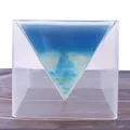 Moule silicone pyramide 3D pour artisanat résine et béton – Couleur Bleu