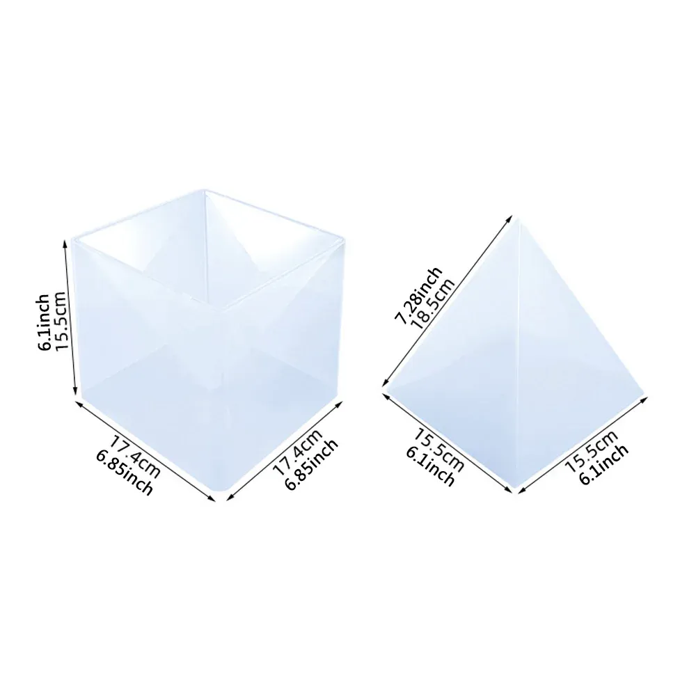 Moule silicone pyramide 3D pour artisanat résine et béton
