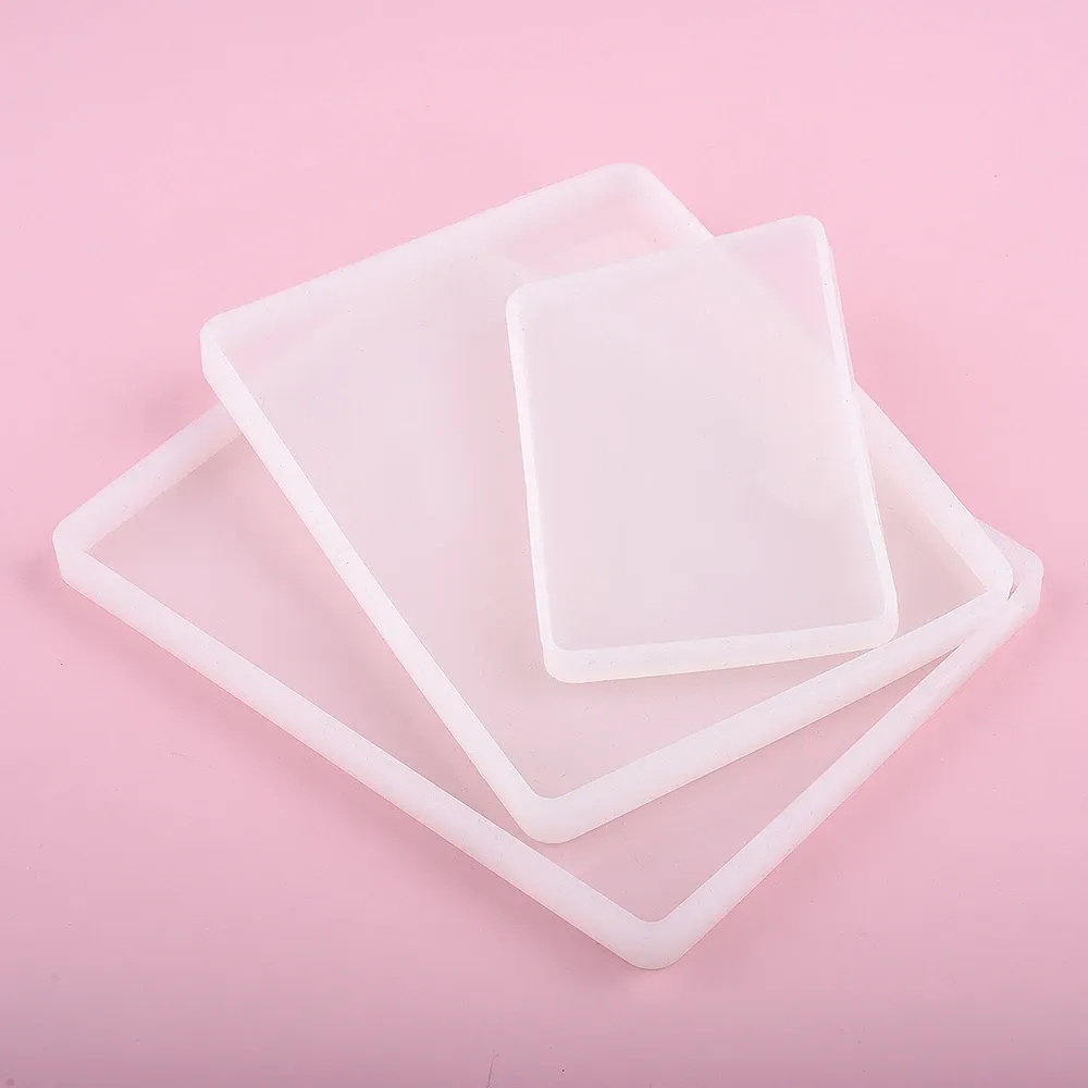 Moule silicone rond carré rectangulaire résine époxy pour plateau