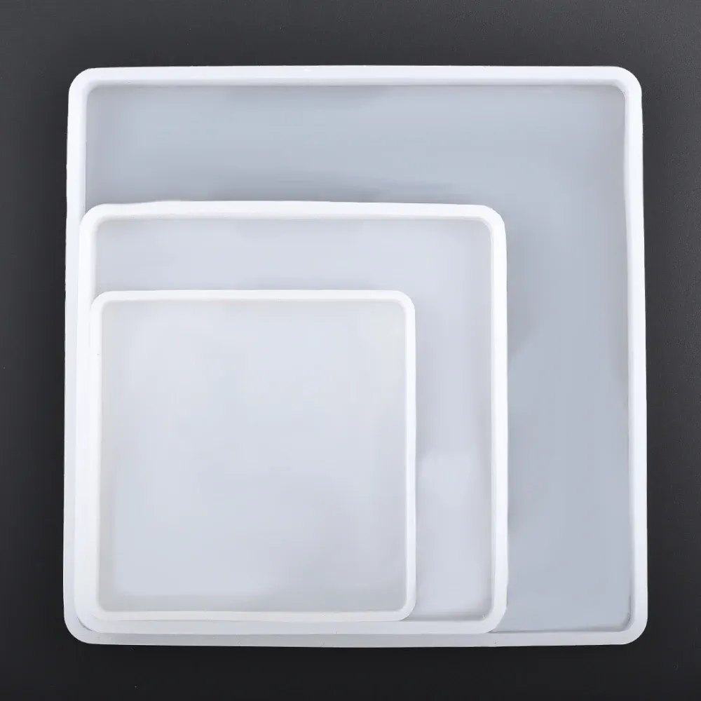Moule silicone rond carré rectangulaire résine époxy pour plateau