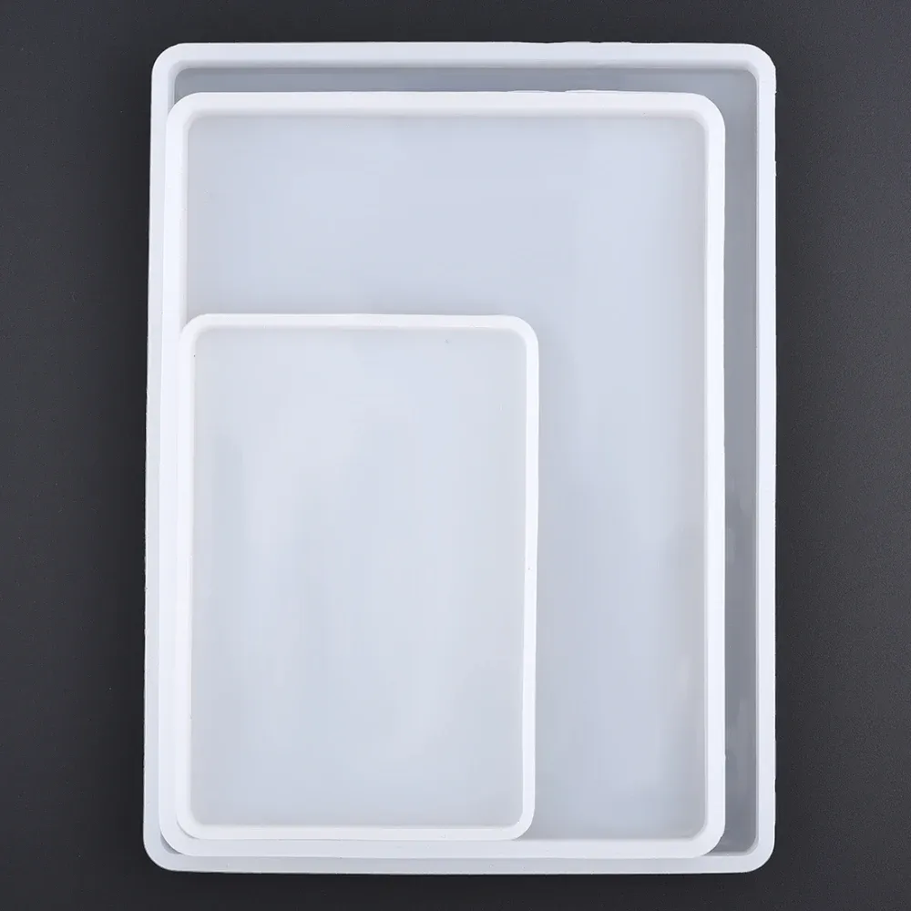 Moule silicone rond carré rectangulaire résine époxy pour plateau