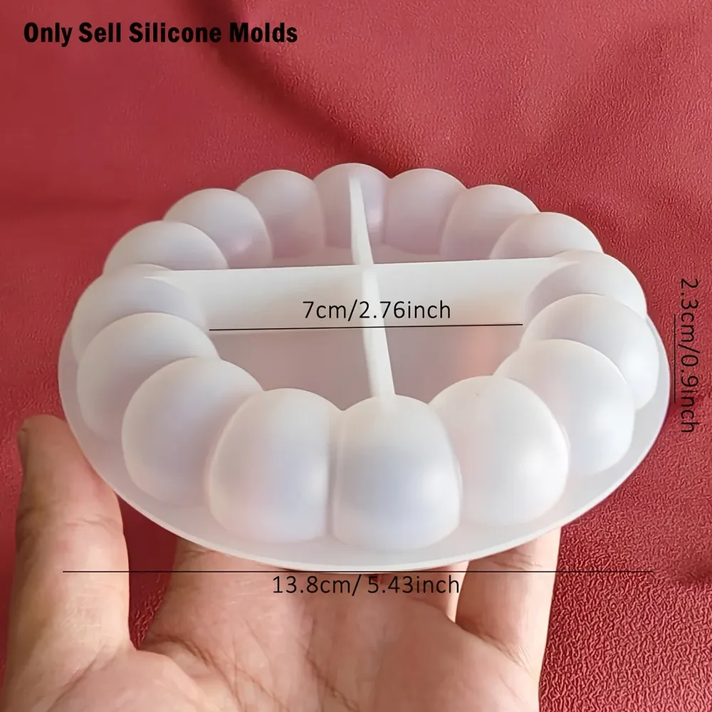 Moule silicone rond dessous verre plateau bijoux ciment