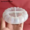 Moule silicone rond dessous verre plateau bijoux ciment – Couleur Gris clair (01)