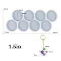Moule silicone rond pour bijoux et porte-clés – Couleur 1.5in No Hole