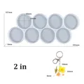 Moule silicone rond pour bijoux et porte-clés – Couleur 2in No Hole