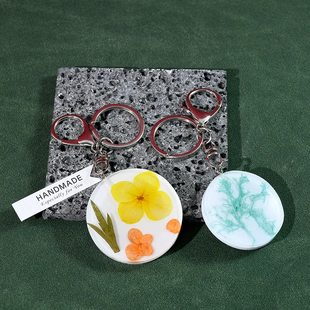 Moule silicone rond pour bijoux et porte-clés