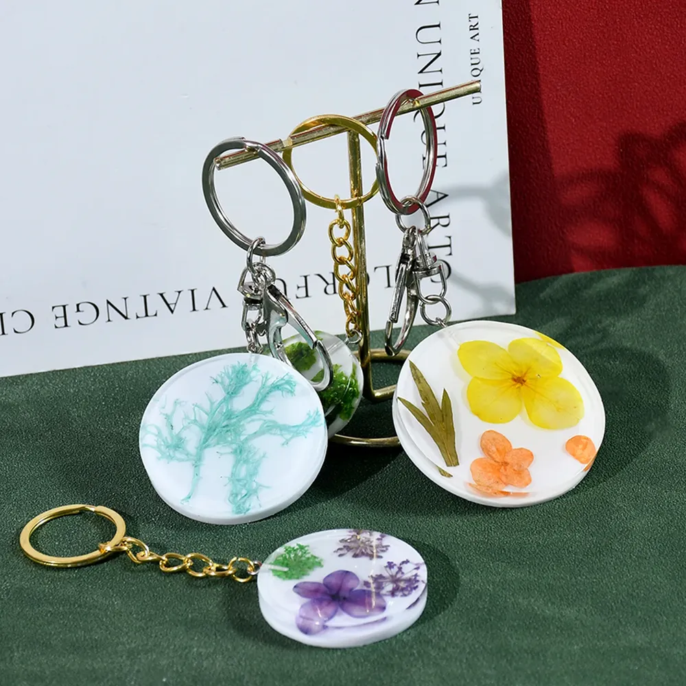 Moule silicone rond pour bijoux et porte-clés