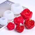 Moule silicone rose 3D pour bougie et savon – 1