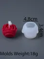 Moule silicone rose 3D pour bougie et savon – Couleur jaune clair (S)