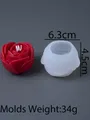 Moule silicone rose 3D pour bougie et savon – Couleur vert clair (M)