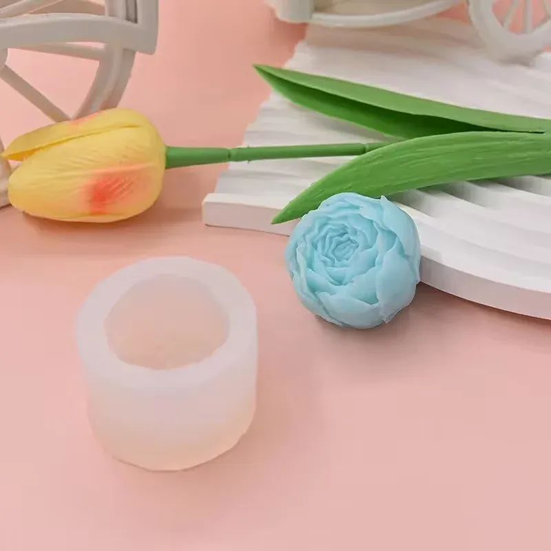 Moule silicone rose pour bougie savon et gâteau