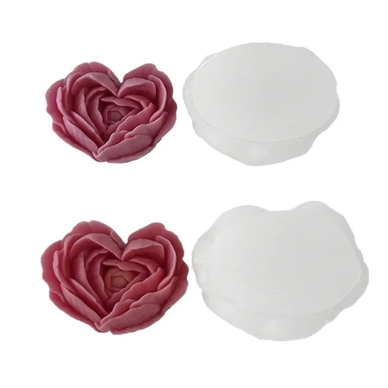 Moule silicone rose pour bougie savon et résine
