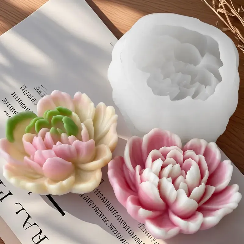 Moule silicone rose pour bougies et savons artisanaux