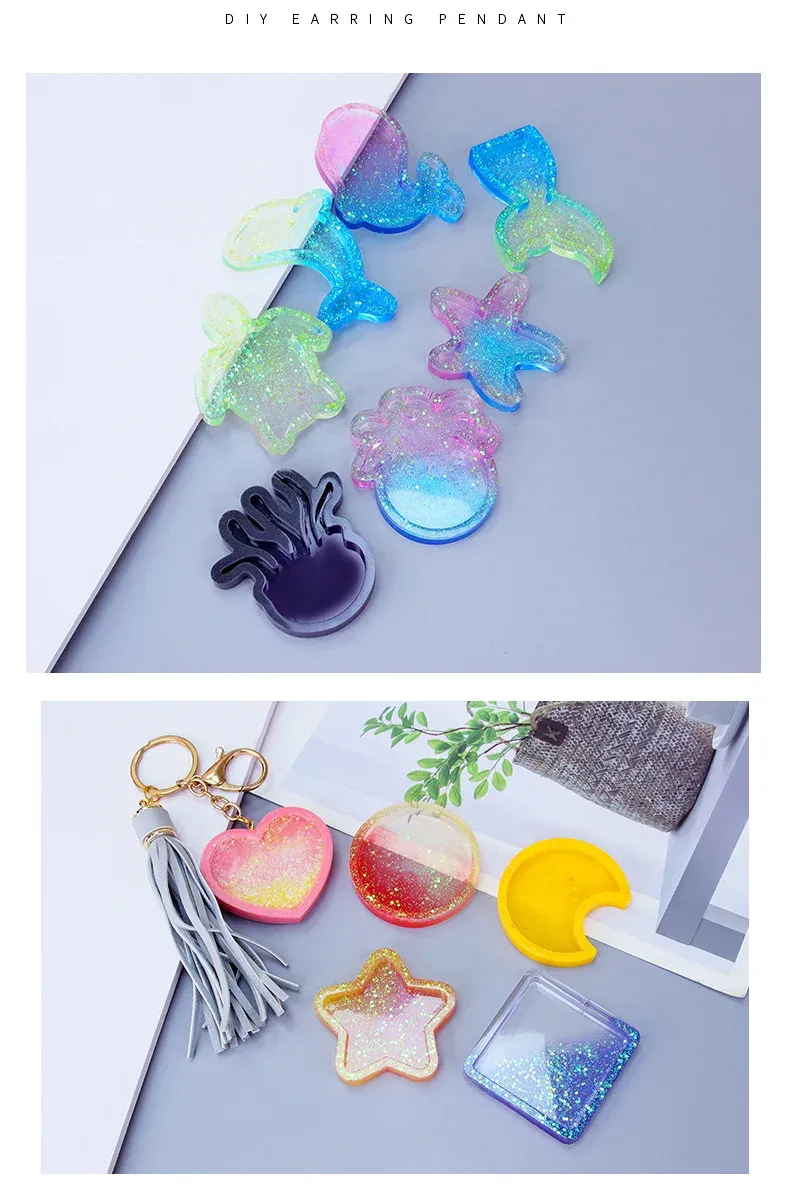 Moule silicone shaker sucette étoile ours pour porte-clés