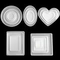 Moule silicone sous-verre cœur rond carré rectangle – 1