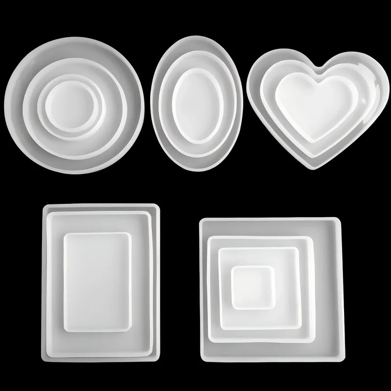 Moule silicone sous-verre cœur rond carré rectangle