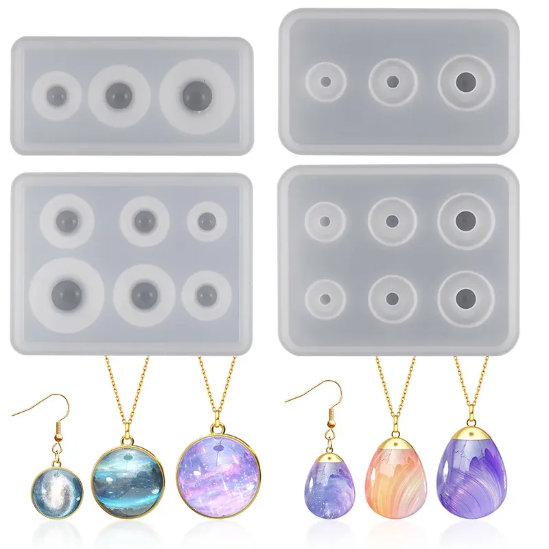 Moule silicone sphère et œuf pour bijoux