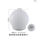 Moule silicone sphère pour bougeoir et ornement résine – Couleur BLANC (01)