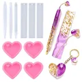 Moule silicone stylo marque-page porte-clés cœur – 1