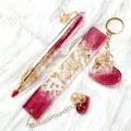 Moule silicone stylo marque-page porte-clés cœur – 4