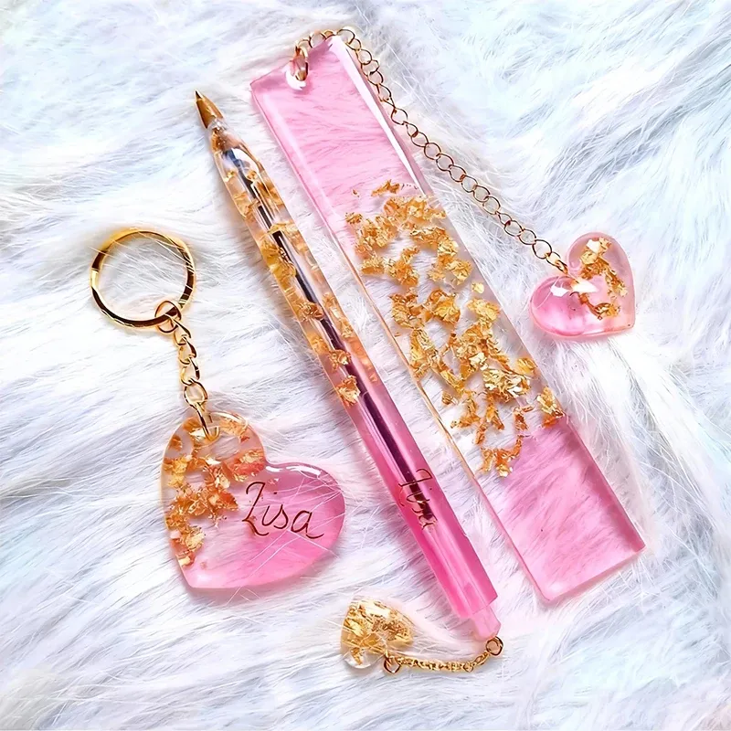 Moule silicone stylo marque-page porte-clés cœur