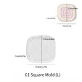Moule silicone tasse tressée ovale carré rectangle pour résine – Couleur 01 Square Mold L