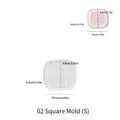 Moule silicone tasse tressée ovale carré rectangle pour résine – Couleur 02 Square Mold S
