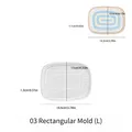 Moule silicone tasse tressée ovale carré rectangle pour résine – Couleur 03 Rectangle Mold L