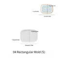 Moule silicone tasse tressée ovale carré rectangle pour résine – Couleur 04 Rectangle Mold S