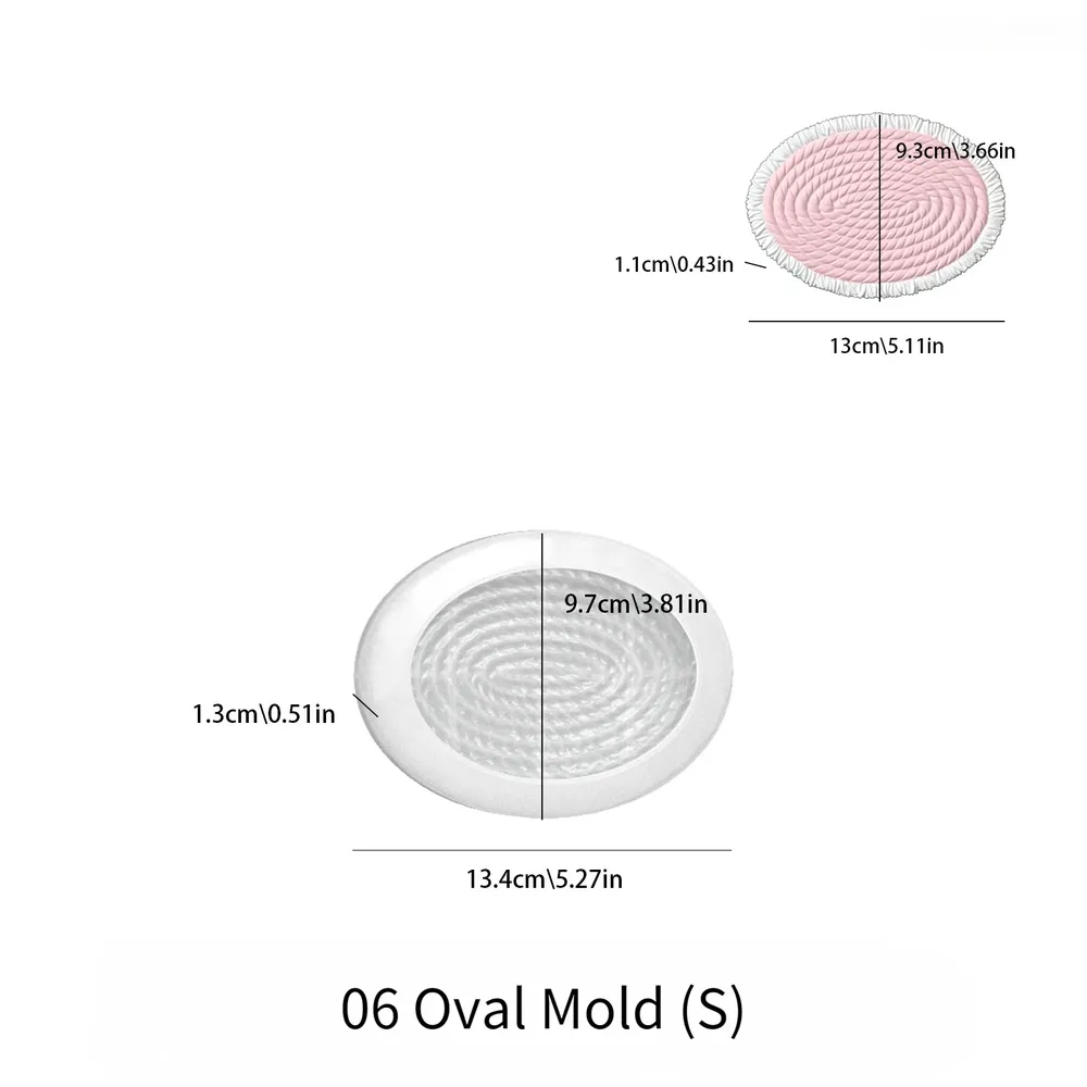 Moule silicone tasse tressée ovale carré rectangle pour résine