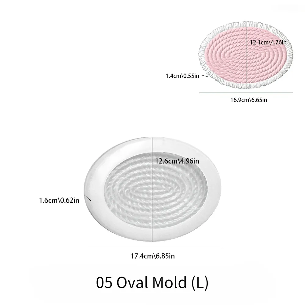 Moule silicone tasse tressée ovale carré rectangle pour résine