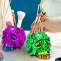 Moule silicone tête crâne 3D, cendrier, pot fleur, bougie – 1