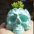 Moule silicone tête crâne 3D, cendrier, pot fleur, bougie – 2